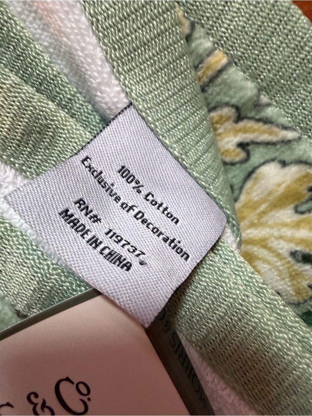 Morris & Co. NWT 5 Pc Set Botanical 3- Floral Cotton Bath Towels & 2 Hand Towels - Picture 9 of 11